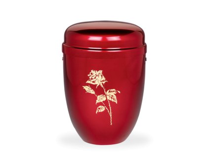 Kovová urna Faith Červená - Růže II