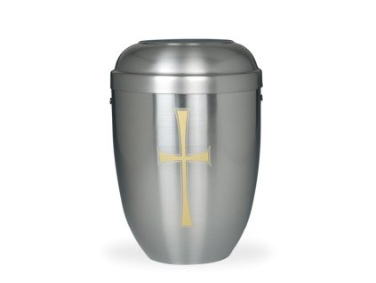 Kovová urna Faith Stříbrná - Kříž II