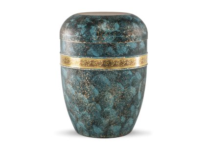 Kovová urna Linda II - Tyrkysově patinovaná