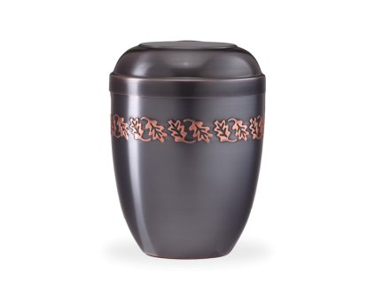 Kovová urna Anita - Listy/Tmavá