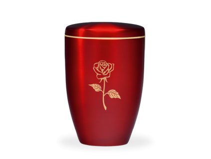 Kovová urna Emelia - Růže/Červená