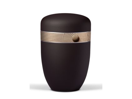 Kovová urna Royal Black - Kamenný reliéf