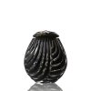 Křišťálová urna Linum - Černá 14,5 cm
