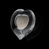 Pamätné sklenené srdce číre