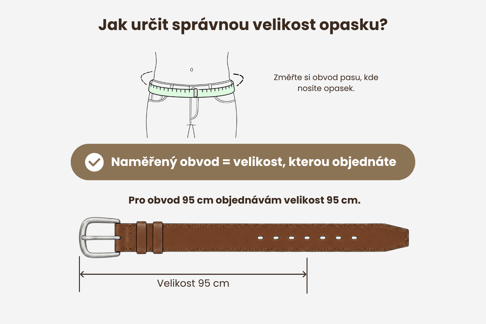 Jak změřit opasek a vybrat správnou velikost