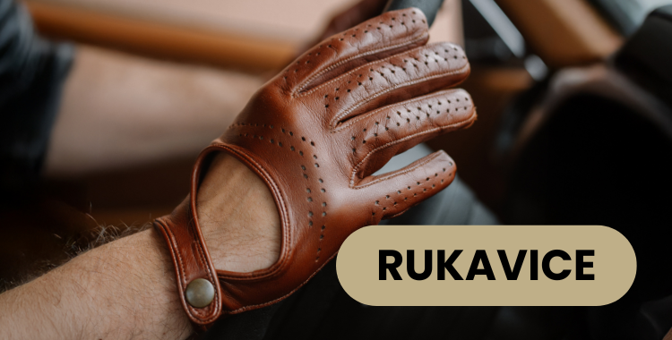 kožené rukavice