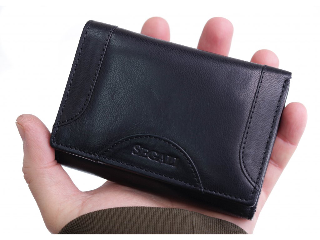 Malá dámská kožená peněženka Segali 7196B černá - Špongr.cz