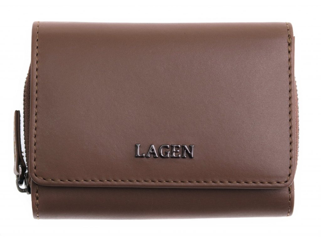 Dámská kožená peněženka Lagen BLC/5314/222 hnědá taupe