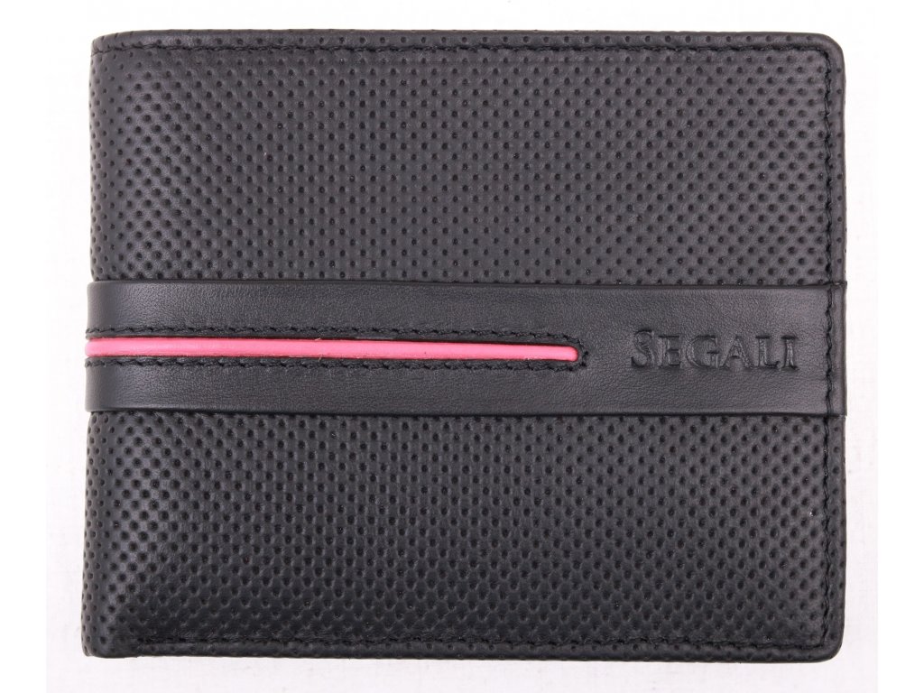 Pánská kožená peněženka Segali 2782 Black Red