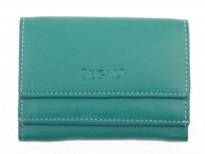 Malá dámska kožená peňaženka Segali SG1756 MINI tyrkys