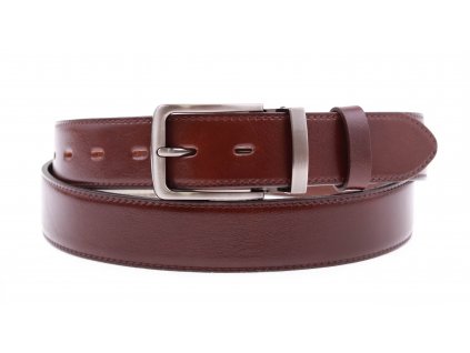 Pánský kožený opasek Penny Belts 3561 společenský tmavě hnědý