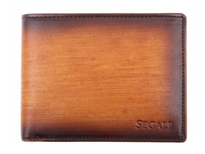 Pánská kožená peněženka Segali 929204030 koňakově hnědá patina