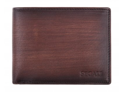 Pánská kožená peněženka Segali 929204030 tmavě hnědá patina