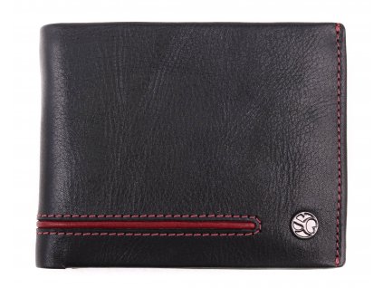 Pánska kožená peňaženka Segali 753.115.026 čierna + červená