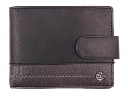 Pánska kožená peňaženka Segali 951.320.005 L čierna + sivá