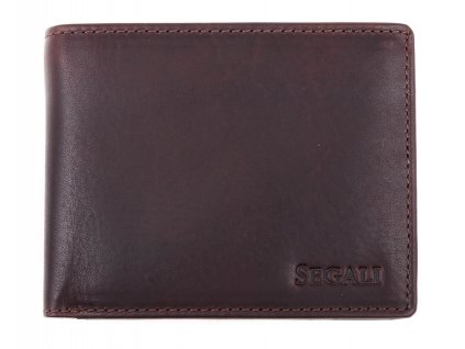 Pánská kožená peněženka Segali 517.797.026 tmavě hnědá