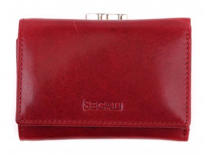Malá dámská kožená peněženka Segali SG - 870 vínově červená