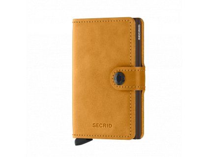 Kožená peněženka SECRID Miniwallet Vintage Ochre hořčicová