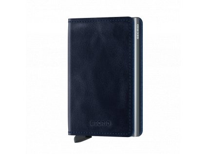 Kožená peněženka SECRID Slimwallet Vintage Blue modrá