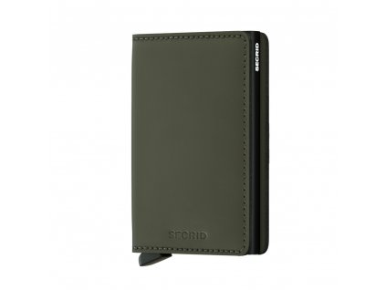 Kožené pouzdro na karty SECRID Slimwallet Matte Green zelené s černým pouzdrem