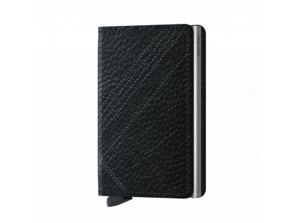 Kožená peněženka SECRID Slimwallet Stitch Linea Black černá