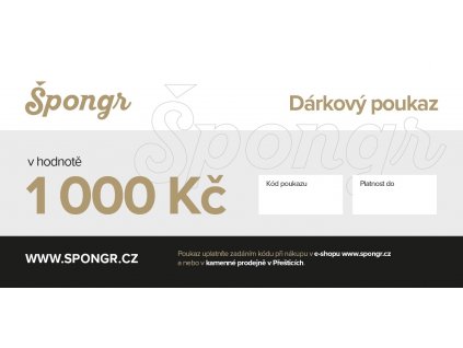 1000 DARKOVY POUKAZ SPONGR