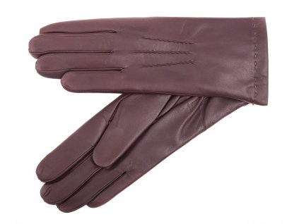 Dámské kožené rukavice zateplené kožešinou 4168 hnědé