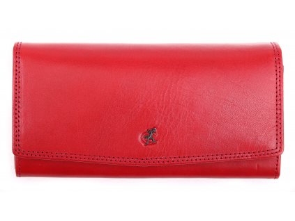 Kožená peněženka Cosset 4466 Red Komodo červená