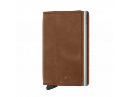 Secrid Slimwallet Vintage Cognac Silver Front