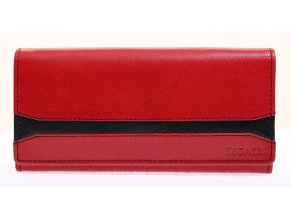 Dámská kožená peněženka Segali 2025A  červená / černá