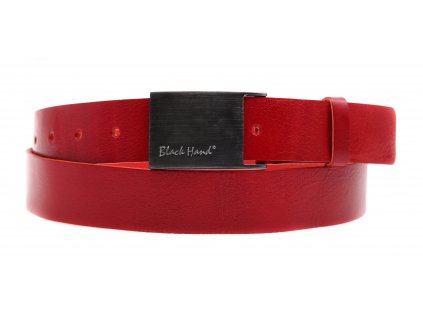 Dámský kožený opasek Black Hand 065-50 červený