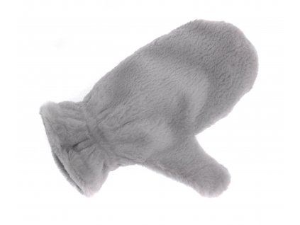 Kožušinová masážna rukavica z králičej kožušiny MAR6 sivá