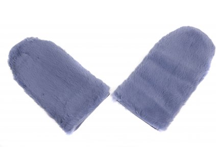 Kožušinové masážne rukavice z králičej kožušiny MAR7 pár svetlo modrá