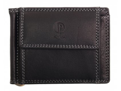 Kožená dolárovka Poyem Andora 5210 čierna