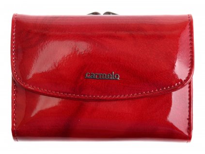 Dámská kožená peněženka Carmelo 2117 P Red rámková