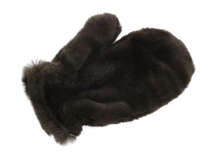 Kožušinová masážna rukavica z králičej kožušiny MAR21 zelená strihaná