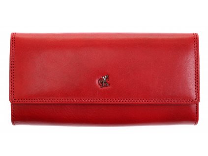 Dlhá kožená peňaženka Cosset 4493 Red Komodo červená