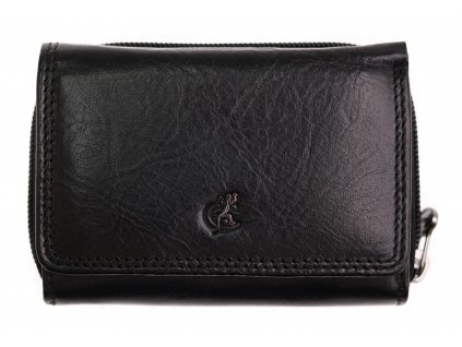 Menší dámská kožená peněženka Cosset 4511 Komodo černá