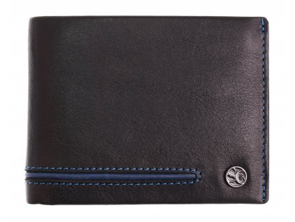 Pánská kožená peněženka Segali 753.115.026 černá + modrá