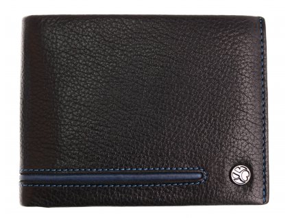 Pánska kožená peňaženka Segali 753.115.2007 čierna + modrá