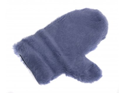 Kožešinová masážní rukavice z králičí kožešiny MAR36 světle modrá