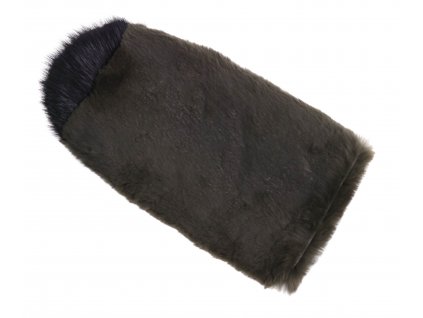 Kožušinová masážna rukavica z králičej kožušiny MAR35 čierna