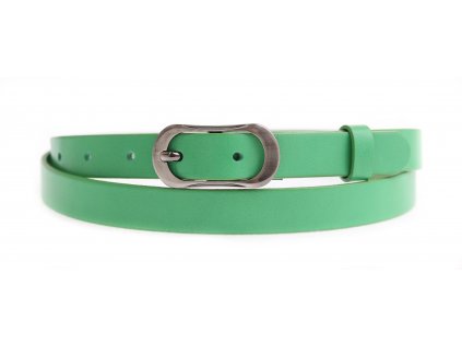 Dámský úzký kožený opasek Penny Belts 2059 zelený