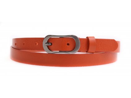 Dámský úzký kožený opasek Penny Belts 2062 oranžový