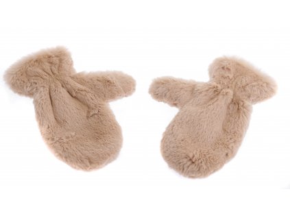 Kožešinové masážní rukavice z králičí kožešiny MAR46 pár béžové