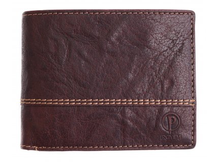 Pánská kožená peněženka Poyem 5221 tmavě hnědá