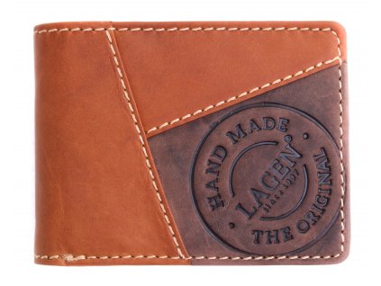 Pánská kožená peněženka Lagen 511451 koňakově hnědá