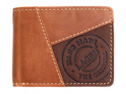 Pánska kožená peňaženka Lagen 51148 koňakovo hnedá