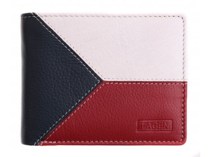 Pánská kožená peněženka Lagen 5114 Multicolor v barvách vlajky