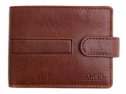 Pánská kožená peněženka Lagen 1997 T koňakově hnědá